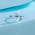 2.65CTW Marquise Cut Moissanite Engagement Ring 925 Sterling Silver